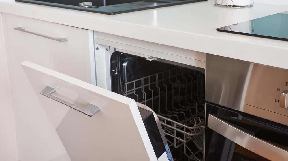 Built-In Dishwasher in Domestic Kitchen