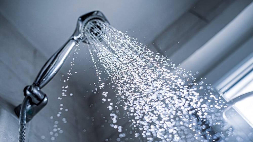 Hotel Shower Head Running