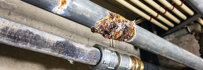 Corroded pipes