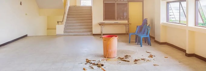 Hallway after a flood