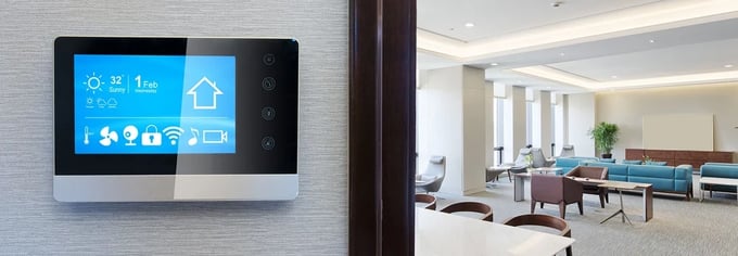 Smart thermostat in an office